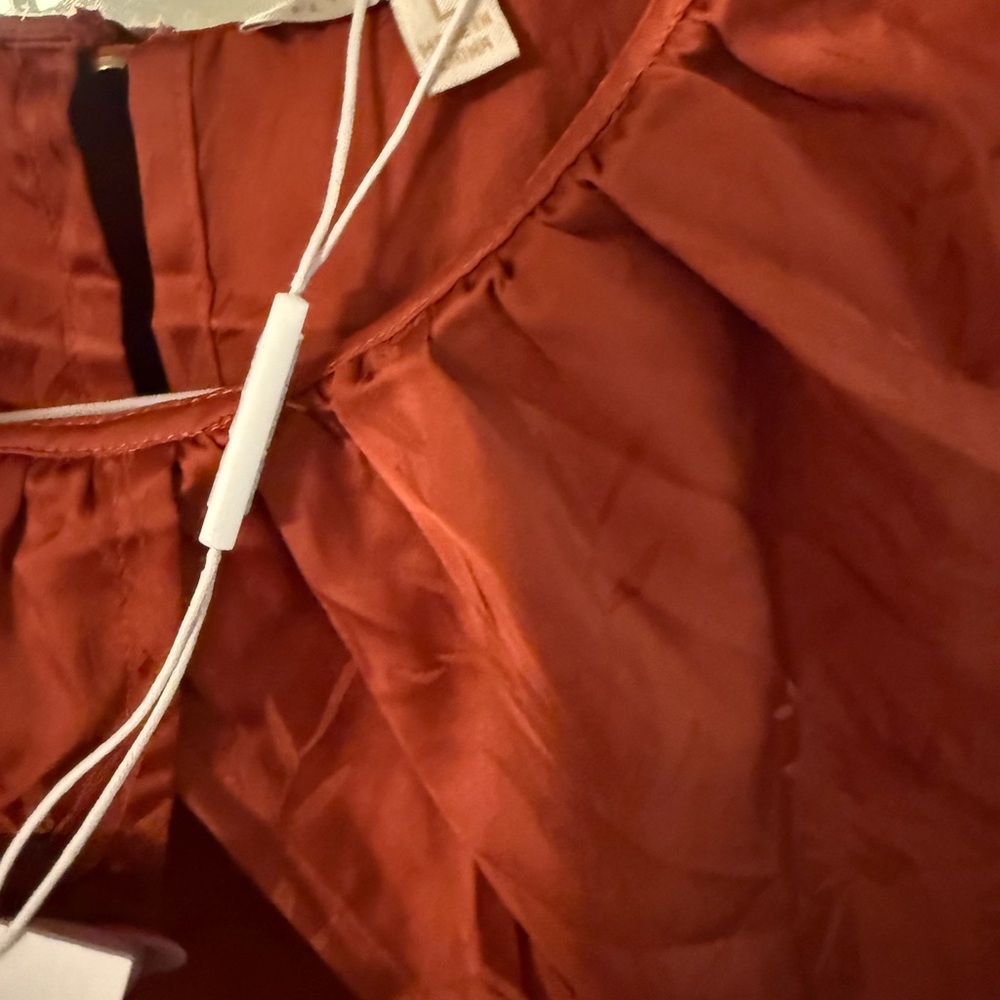 Elegant burnt orange Satin Dress - Picture 5 of 5